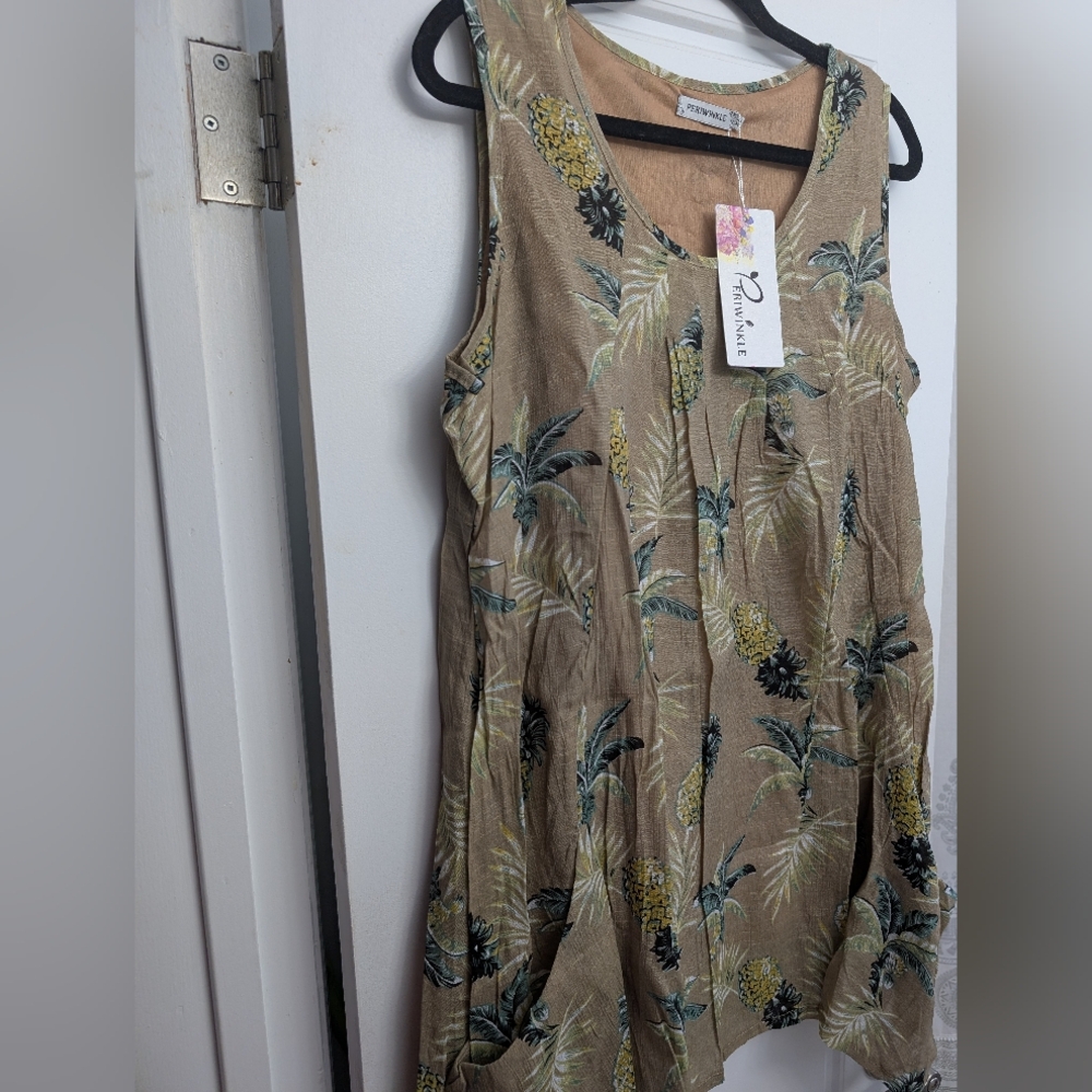 Tropical Print Boho Sleeveless Top
